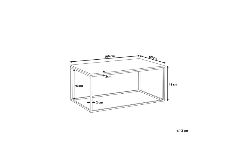 Barreras Soffbord 100 cm Marmormönster - Svart - Möbler - Bord & matgrupp - Soffbord