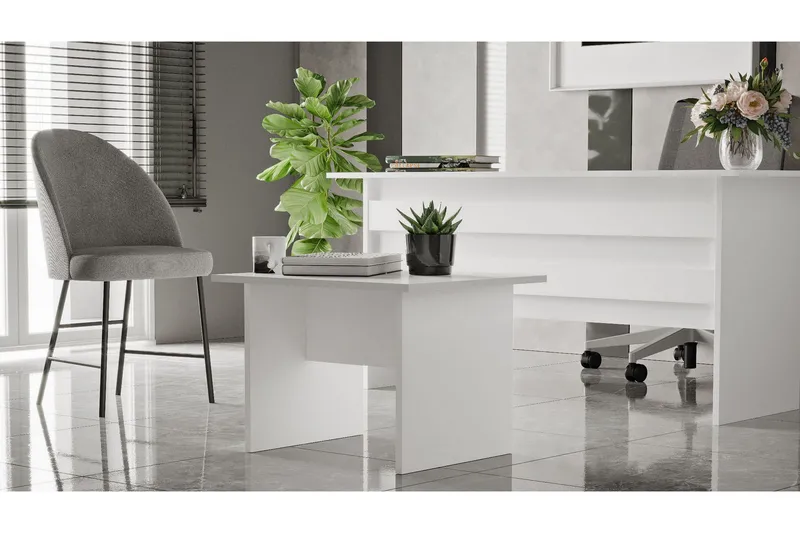 Barrock Soffbord 60 cm - Vit - Möbler - Bord & matgrupp - Soffbord