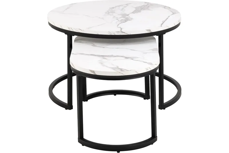 Belgrat Soffbord 70 cm Rund - Vit - Möbler - Bord & matgrupp - Soffbord