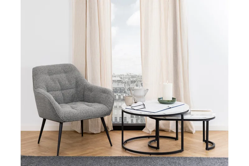 Belgrat Soffbord 70 cm Rund - Vit - Möbler - Bord & matgrupp - Soffbord