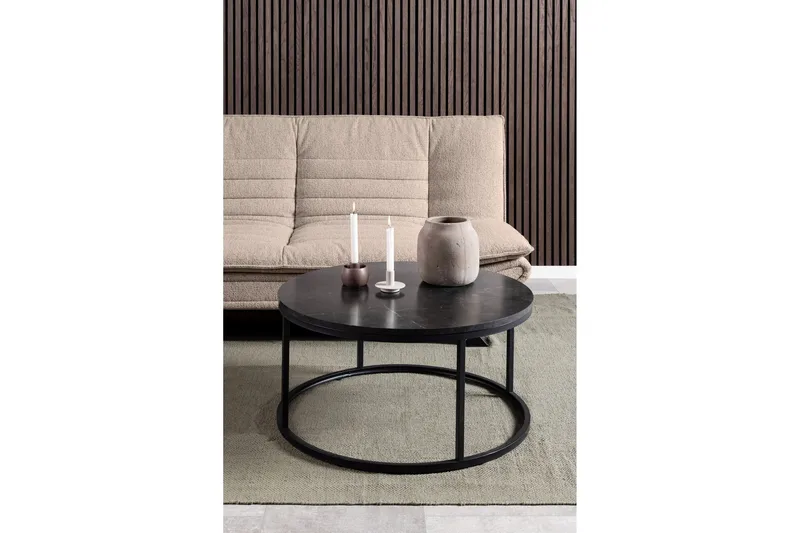 Belgrat Soffbord 80 cm Rund - Svart - Möbler - Bord & matgrupp - Soffbord