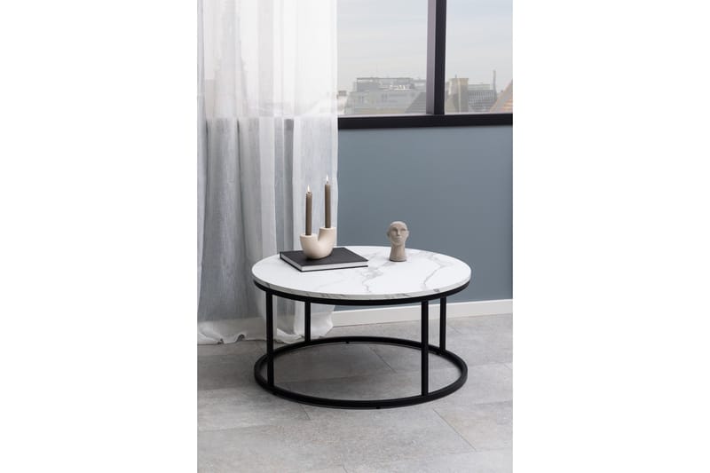 Belgrat Soffbord 80 cm Rund - Vit - Möbler - Bord & matgrupp - Soffbord