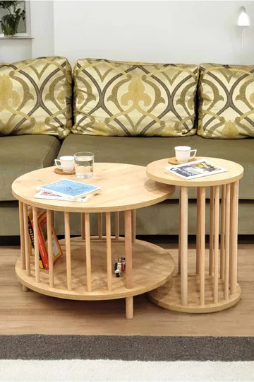 Belvo Soffbordsset 60x43 cm - Sapphire Oak - Möbler - Bord & matgrupp - Soffbord