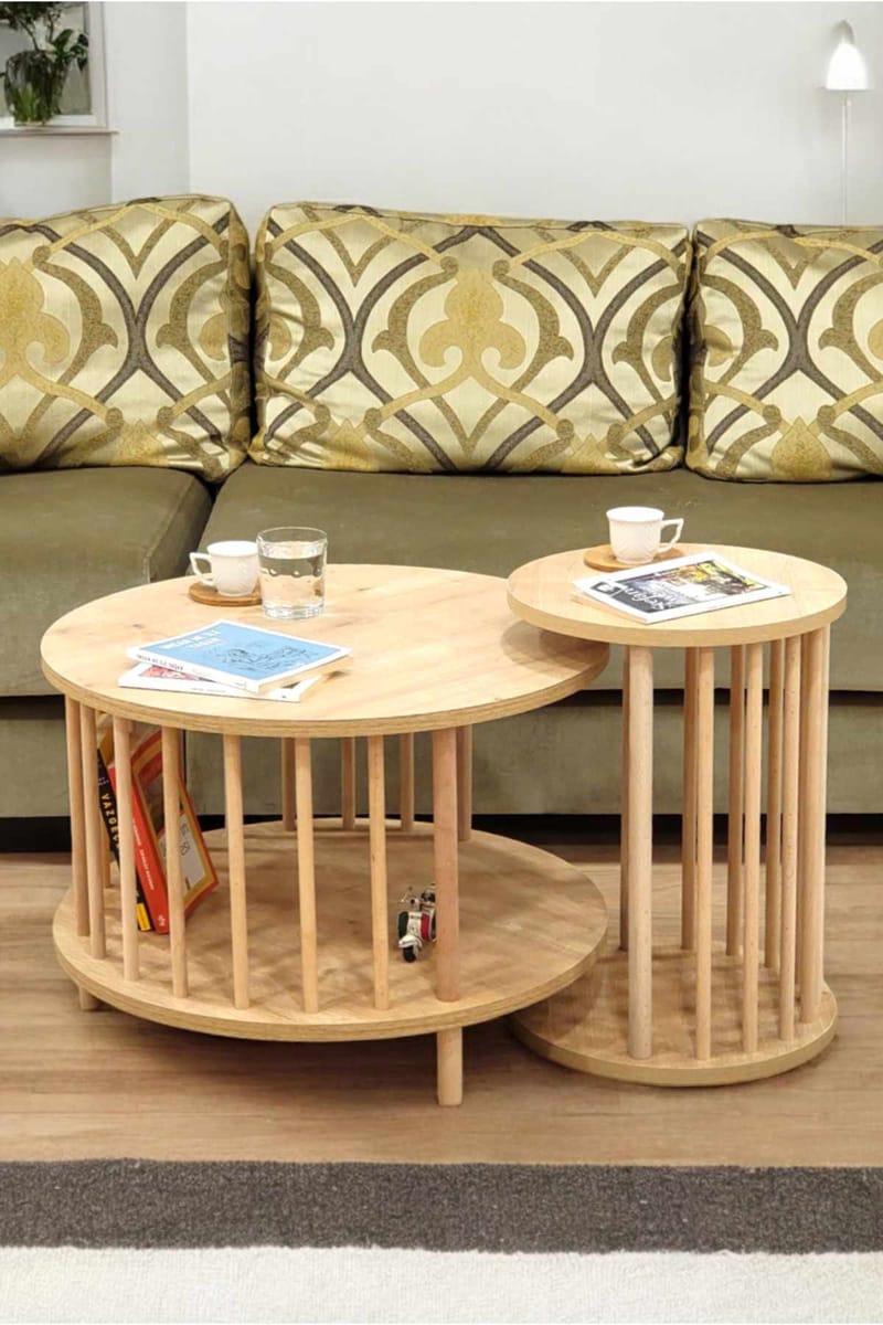 Belvo Soffbordsset 60x43 cm - Sapphire Oak - Möbler - Bord & matgrupp - Soffbord