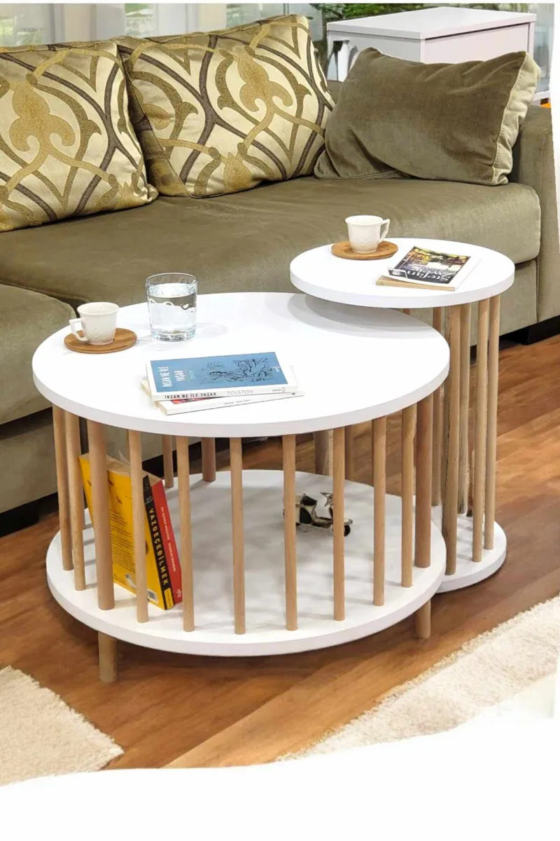 Belvo Soffbordsset 60x43 cm, Vit
