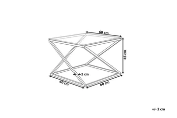 Beverly Kvadratiskt Soffbord 60 cm i Glas - Transparent - Möbler - Bord & matgrupp - Soffbord