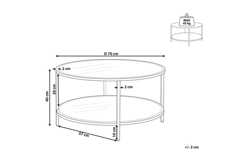 Soffbord Birney Svart/genomskinlig - Svart/genomskinlig - Möbler - Bord & matgrupp - Soffbord
