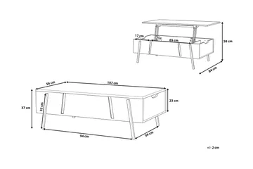 Blackpool Soffbord 107 cm - Trä/Natur - Möbler - Bord & matgrupp - Soffbord