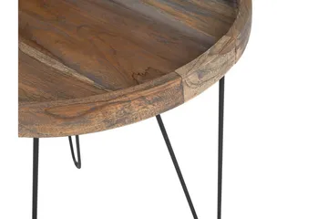 Bondiss 45 cm Runt Soffbord med Hårnålsben i Teak - Brun - Möbler - Bord & matgrupp - Soffbord