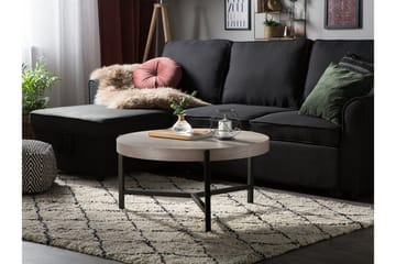 Boneti Soffbord 80 cm Runt - Brungrå/Svart - Möbler - Bord & matgrupp - Soffbord