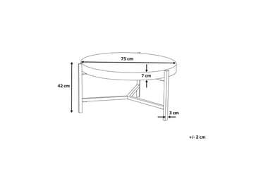 Boneti Soffbord 80 cm Runt - Brungrå/Svart - Möbler - Bord & matgrupp - Soffbord
