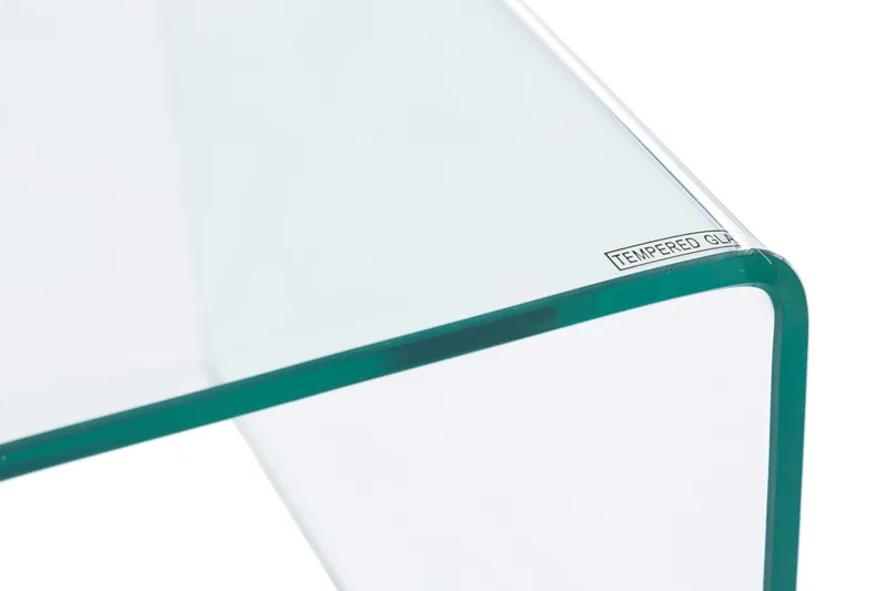 Bonisiolo Rektangulärt Soffbord 110x55 cm i Böjt Glas - Transparent - Möbler - Bord & matgrupp - Soffbord