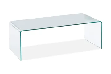 Bonisiolo Rektangulärt Soffbord 110x55 cm i Böjt Glas - Transparent - Möbler - Bord & matgrupp - Soffbord