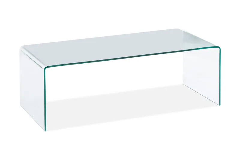 Bonisiolo Rektangulärt Soffbord 110x55 cm i Böjt Glas - Transparent - Möbler - Bord & matgrupp - Soffbord