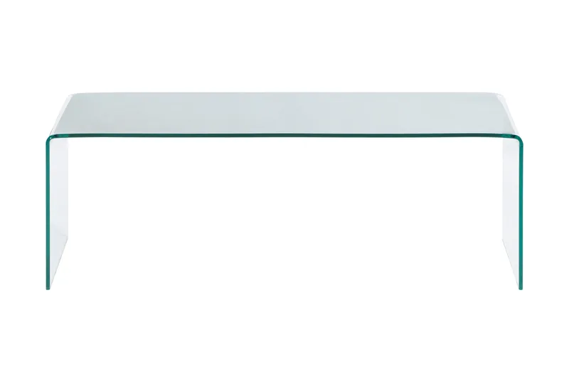 Bonisiolo Rektangulärt Soffbord 110x55 cm i Böjt Glas, Transparent