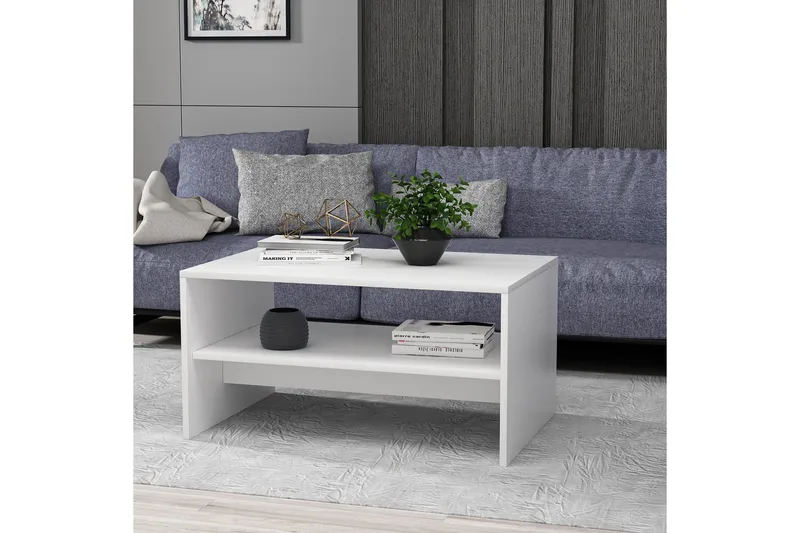 Bozdogan Soffbord 90x46,8x90 cm - Vit - Möbler - Bord & matgrupp - Soffbord