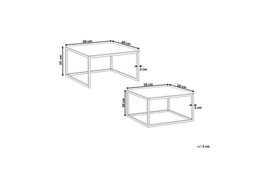 Brea Soffbord 2-pack - Vit/Glas - Möbler - Bord & matgrupp - Soffbord