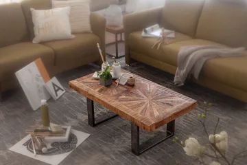 Buncton Soffbord 105 cm - Mangoträ/Svart - Möbler - Bord & matgrupp - Soffbord