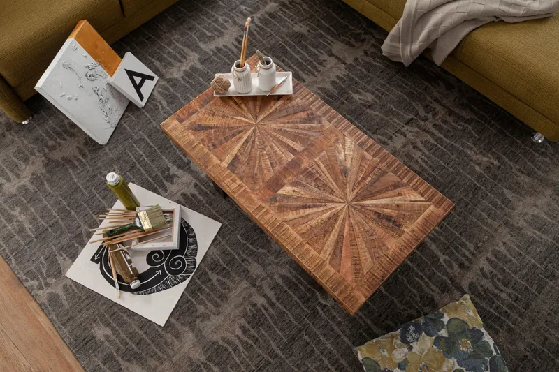 Buncton Soffbord 105 cm - Mangoträ/Svart - Möbler - Bord & matgrupp - Soffbord