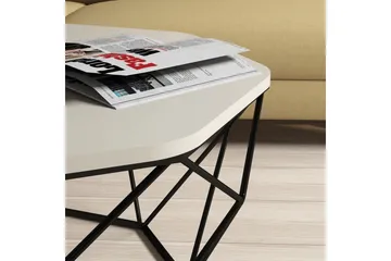 Callear Soffbord 90 cm Kantigt - Grå/Svart - Möbler - Bord & matgrupp - Soffbord