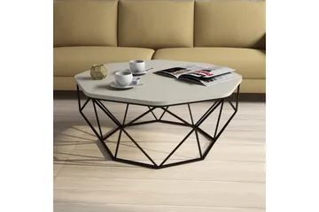 Callear Soffbord 90 cm Kantigt - Grå/Svart - Möbler - Bord & matgrupp - Soffbord