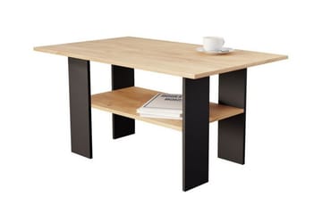 Carnew 60 cm Rektangulärt Soffbord med Hylla i Trä - Ljusbrun - Möbler - Bord & matgrupp - Soffbord