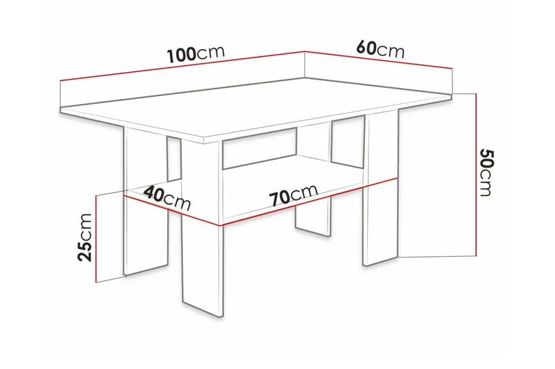Carnew Soffbord 60 cm White - Möbler - Bord & matgrupp - Soffbord