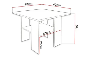 Carnew Soffbord 60 cm White - Möbler - Bord & matgrupp - Soffbord