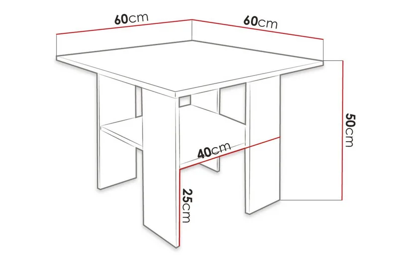 Carnew Soffbord 60 cm White - Möbler - Bord & matgrupp - Soffbord