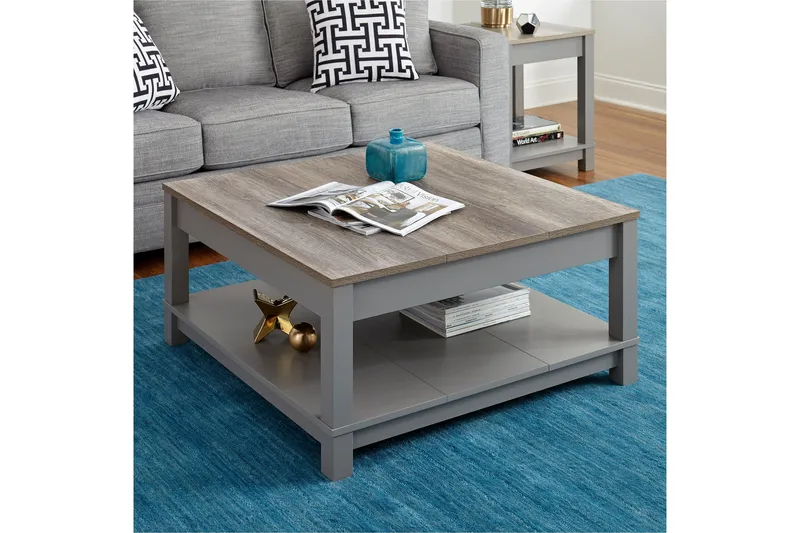 Carver Soffbord 90 cm Grå - Dorel Home - Möbler - Bord & matgrupp - Soffbord