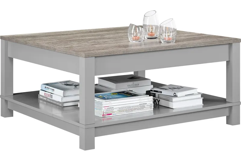 Carver Soffbord 90 cm Grå - Dorel Home - Möbler - Bord & matgrupp - Soffbord