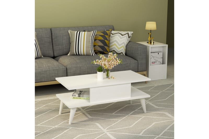 Chaing Soffbord 90x40x90 cm - Vit - Möbler - Bord & matgrupp - Soffbord