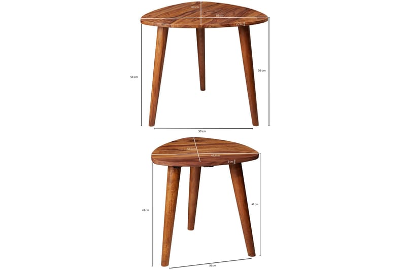 Chariah Satsbord 2-pack 60 cm - Trä/natur - Möbler - Bord & matgrupp - Soffbord