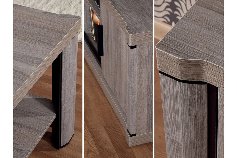 Chezum Soffbord 120 cm med Förvaring Hylla - Tryffel/Beige/Grå - Möbler - Bord & matgrupp - Soffbord