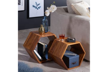 Chicosky Satsbord 46 cm 2 Bord - Massivt Trä/Brun - Möbler - Bord & matgrupp - Soffbord