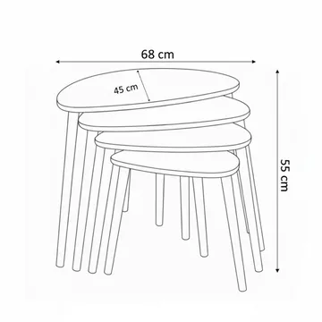 Childress Satsbord 68 cm - Ek - Möbler - Bord & matgrupp - Soffbord - Kistbord