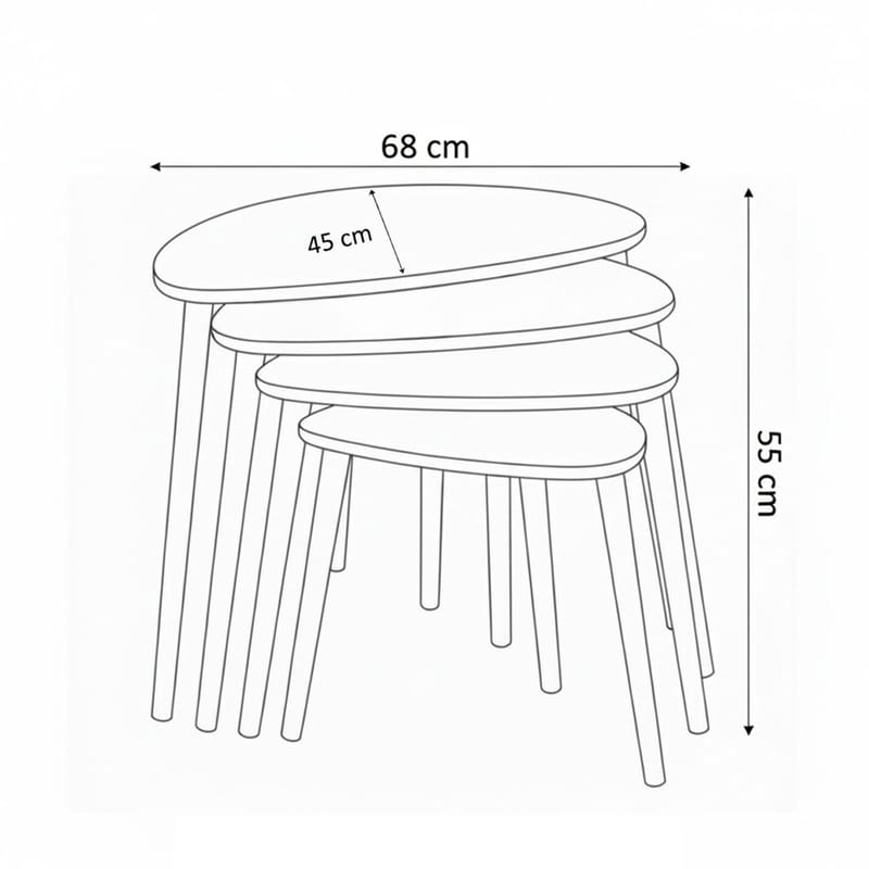 Childress Satsbord 68 cm - Valnöt - Möbler - Bord & matgrupp - Soffbord - Kistbord