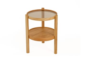Cielieucel Satsbord (2 delar) 45x60x45 cm - Ek transparent - Möbler - Bord & matgrupp - Soffbord - Kistbord