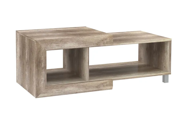 Cihak Soffbord 128 cm med Förvaring Hylla, Brun