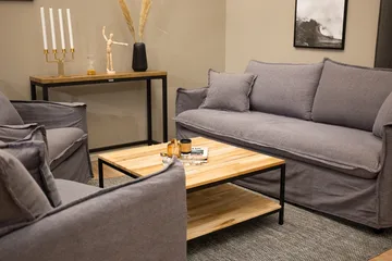 Cirebon Soffbord 80 cm med Förvaring Hylla - Brun/Svart - Möbler - Bord & matgrupp - Soffbord