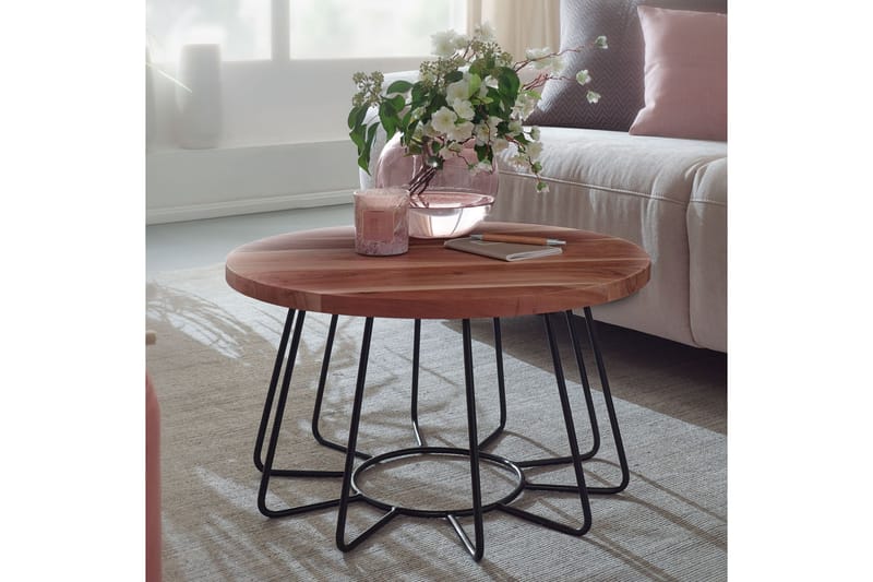 Soffbord Clanton 60x35 cm Runt - Flerfärgad/Svart - Soffbord