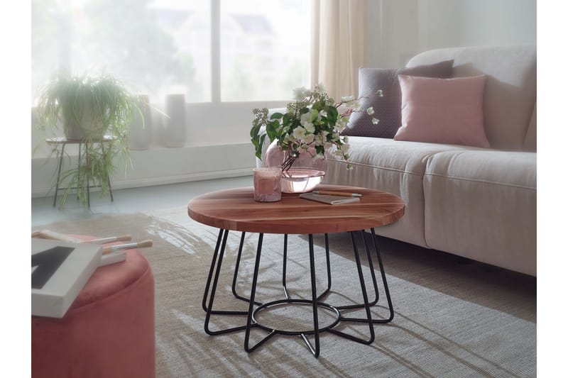 Soffbord Clanton 60x35 cm Runt - Flerfärgad/Svart - Soffbord