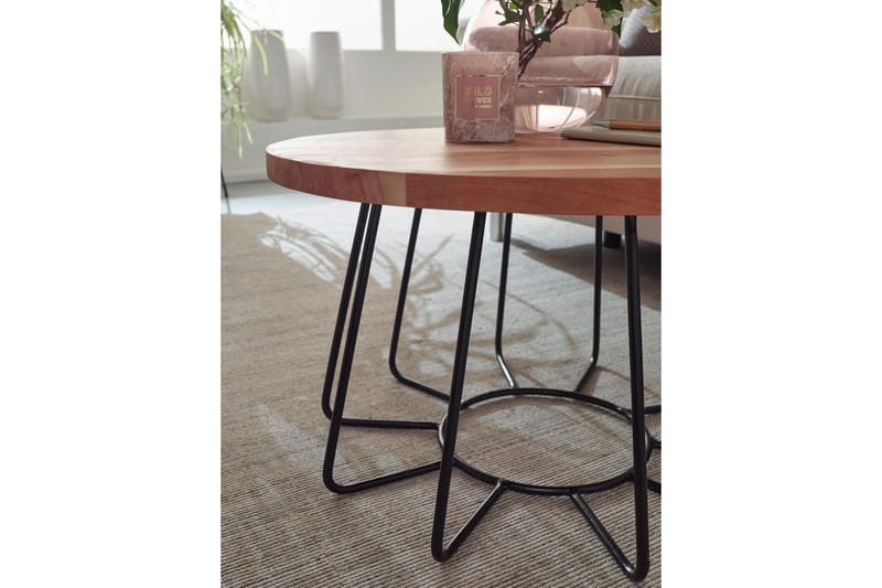 Soffbord Clanton 60x35 cm Runt - Flerfärgad/Svart - Soffbord