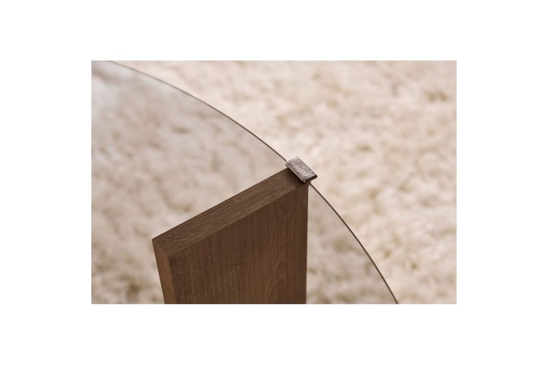Soffbord Clara 75 cm med Glasskiva - Safir Ek / Rök - Möbler - Bord & matgrupp - Soffbord