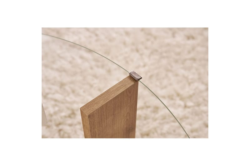 Soffbord Clara 75 cm med Glasskiva - Safir Ek / Transparent - Möbler - Bord & matgrupp - Soffbord