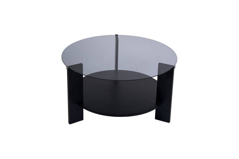 Soffbord Clara 75 cm med Glasskiva - Trä Svart / Rökt - Möbler - Bord & matgrupp - Soffbord