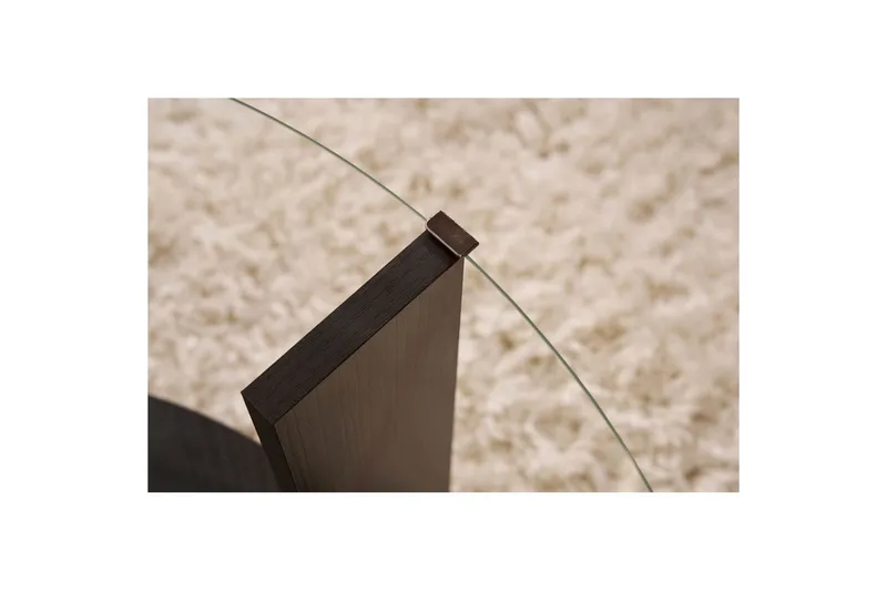 Soffbord Clara 75 cm med Glasskiva - Trä Svart / Transparent - Möbler - Bord & matgrupp - Soffbord