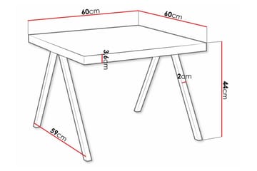 Clogsville Kvadratiskt Soffbord 60 cm i Målat Trä - Ekbrun - Möbler - Bord & matgrupp - Soffbord