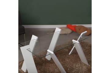 Comfortale Maxi Soffbord 92 cm - Glas/Vit - Möbler - Bord & matgrupp - Soffbord
