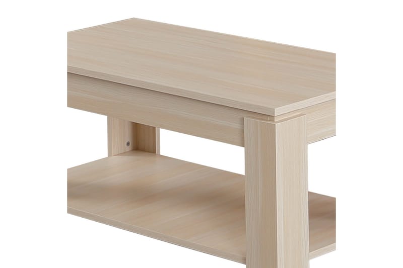 Comfortale Soffbord 104 cm med Förvaring Hylla - Ljus Ekfärg - Möbler - Bord & matgrupp - Soffbord